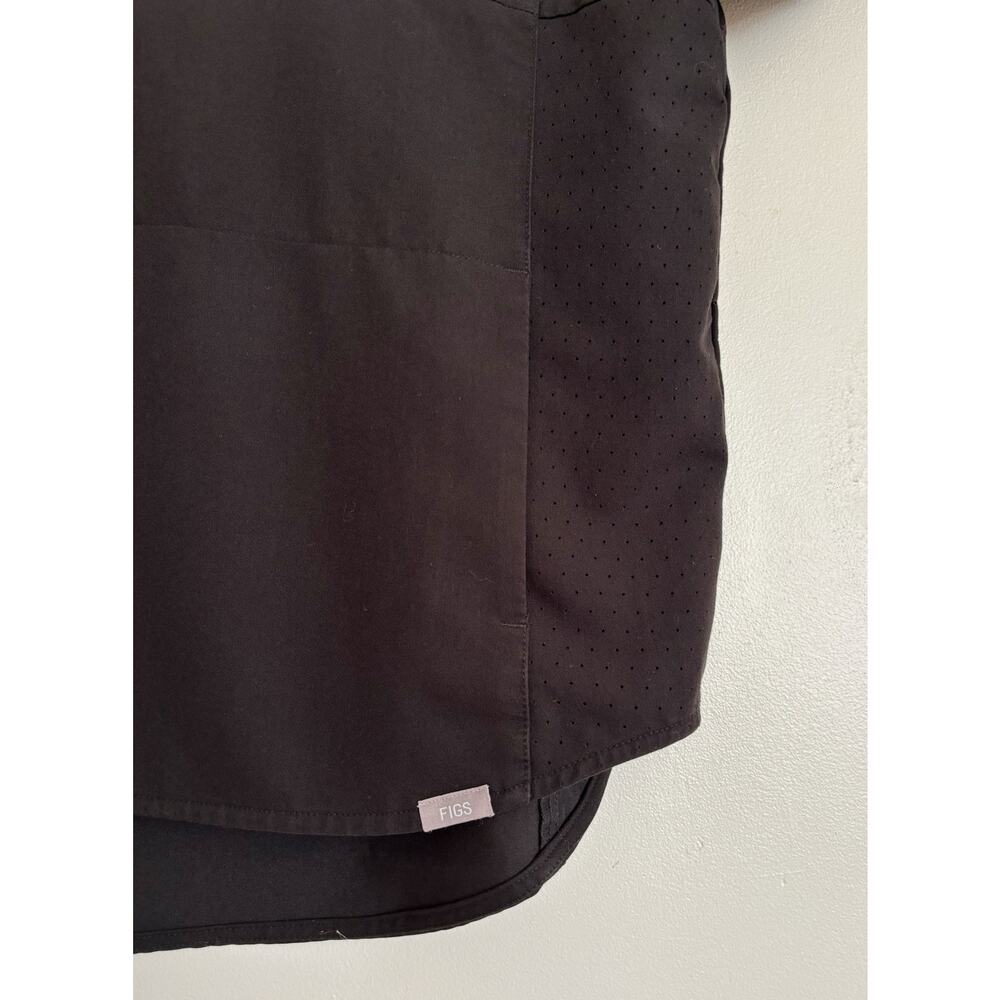 Black Figs Gidya Relaxed Henley Scrub Top S - Picture 3 of 5